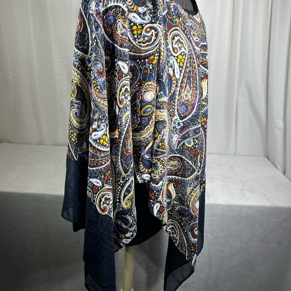 I.N. Studio Women's Paisley Sleeveless Blouse Size 2X - Picture 3 of 16